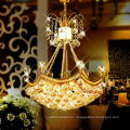 Decoración para el hogar Fuente de luz de ahorro de energía y Color oro Lámpara de techo de cristal k9 moderno